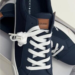 Lucky Brand Men's Dark Blue Sneakers with White Accents